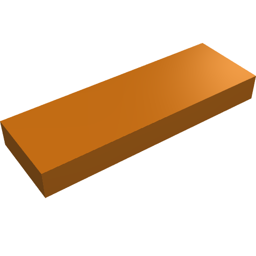 LEGO 63864 Tile 1 x 3 in Dark Orange - Authentic LEGO Part