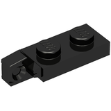 LEGO 44301b Hinge Plate 1 x 2 Locking with 1 Finger on End without Bottom Groove in Black - Authentic LEGO Part