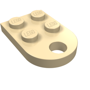 LEGO 3176 Plate, Modified 2 x 3 with Hole in Tan - Authentic LEGO Part