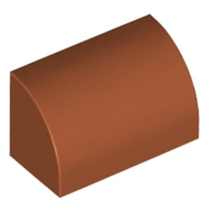 LEGO 37352 Slope, Curved 1 x 2 with Bottom Stud Holder in Dark Orange - Authentic LEGO Part