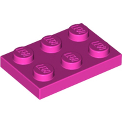 LEGO 3021 Plate 2 x 3 in Dark Pink - Authentic LEGO Part