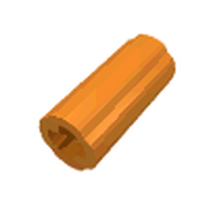 LEGO 6538c Technic, Axle Connector 2L (Smooth with x Hole + Orientation) in Orange - Authentic LEGO Part