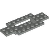 LEGO 30029 Vehicle, Base 4 x 10 x 2/3 with 2 x 4 Recessed Center with Smooth Underside in Light Gray - Authentic LEGO Part