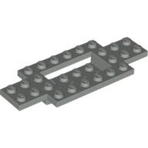 LEGO 30029 Vehicle, Base 4 x 10 x 2/3 with 2 x 4 Recessed Center with Smooth Underside in Light Gray - Authentic LEGO Part