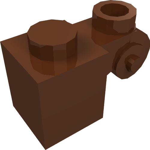 LEGO 20310 Brick, Modified 1 x 1 with Scroll with Hollow Stud in Reddish Brown - Authentic LEGO Part
