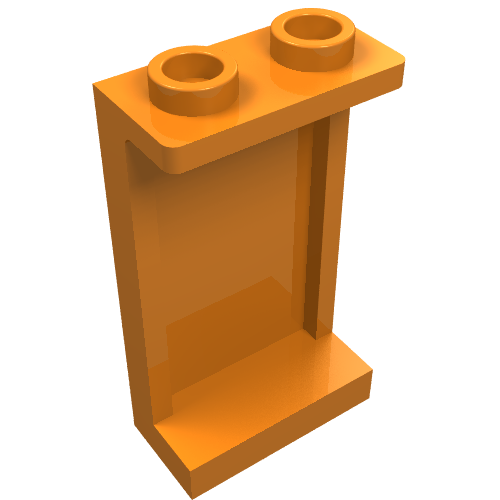 LEGO 87544 Panel 1 x 2 x 3 with Side Supports - Hollow Studs in Orange - Authentic LEGO Part