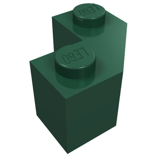 LEGO 87620 Brick, Modified Facet 2 x 2 in Dark Green - Authentic LEGO Part