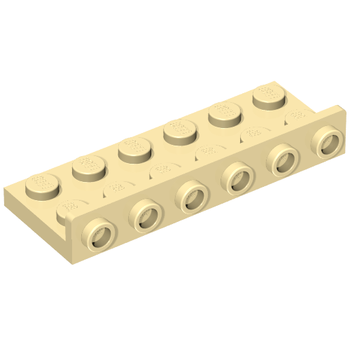 LEGO 64570 Bracket 2 x 6 - 1 x 6 Inverted in Tan - Authentic LEGO Part