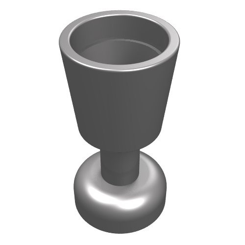 LEGO 2343 Minifigure, Utensil Goblet in Flat Silver - Authentic LEGO Part