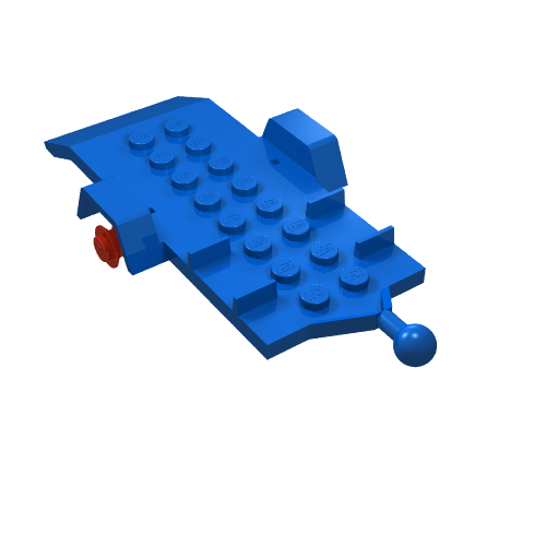 LEGO 817c01 Vehicle, Trailer Base 4 x 8 Bed with Red Wheels and Tires - Main Product Image