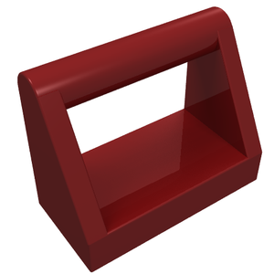 LEGO 2432 Tile, Modified 1 x 2 with Bar Handle in Dark Red - Authentic LEGO Part