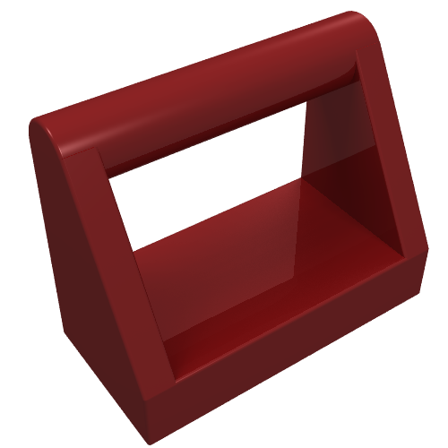 LEGO 2432 Tile, Modified 1 x 2 with Bar Handle in Dark Red - Authentic LEGO Part