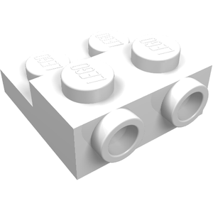 LEGO 99206 Plate Special 2 x 2 x 2/3 with Two Studs On Side and Two Raised in White - Authentic LEGO Part