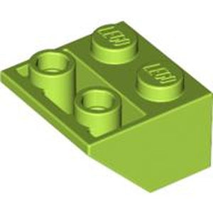LEGO 3660 Slope, Inverted 45 2 x 2 with Flat Bottom Pin in Lime - Authentic LEGO Part