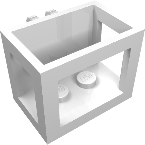 LEGO 51858 Crane Bucket Lift Basket 2 x 3 x 2 with Locking Hinge Fingers in White - Authentic LEGO Part