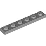 LEGO 3666 Plate 1 x 6 in Light Bluish Gray - Authentic LEGO Part