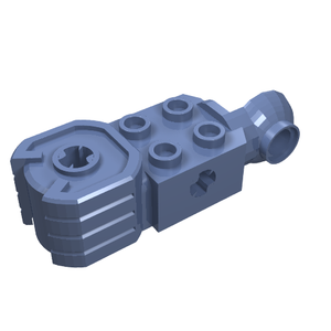 LEGO 47431 Technic, Brick Modified 2 x 2 with Axle Hole, Rotation Joint Ball Half Vertical, and Fist in Sand Blue - Authentic LEGO Part