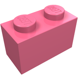LEGO 3004 Brick 1 x 2 in Coral - Authentic LEGO Part