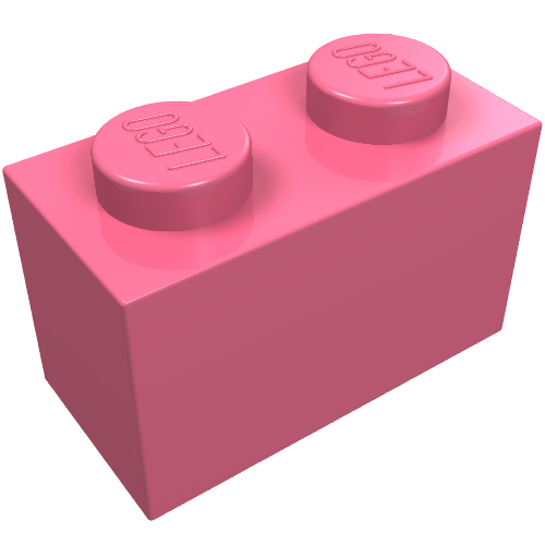 LEGO 3004 Brick 1 x 2 in Coral - Authentic LEGO Part
