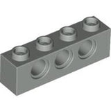 LEGO 3701 Technic, Brick 1 x 4 with Holes in Light Gray - Authentic LEGO Part