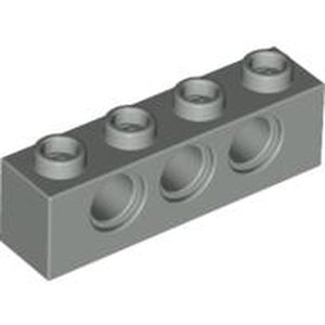 LEGO 3701 Technic, Brick 1 x 4 with Holes in Light Gray - Authentic LEGO Part