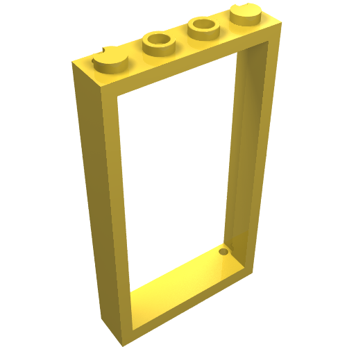 LEGO 60596 Door, Frame 1 x 4 x 6 with 2 Holes on Top and Bottom in Yellow - Authentic LEGO Part
