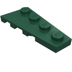 LEGO 41769 Wedge, Plate 4 x 2 Right in Dark Green - Authentic LEGO Part