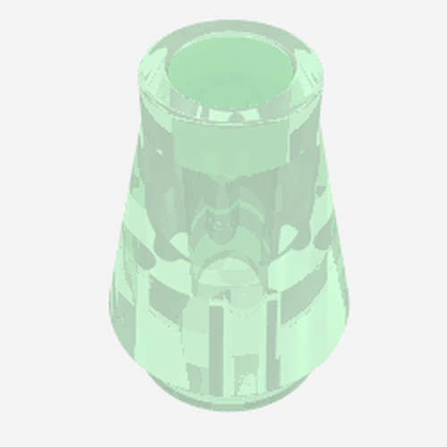 LEGO 4589 Cone 1 x 1 in Trans-Green - Authentic LEGO Part