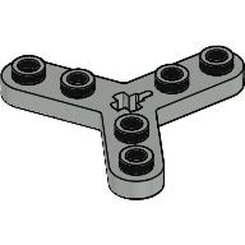 LEGO 32125 Technic, Plate Rotor 3 Blade with Smooth Ends and 6 Studs (Propeller) in Light Gray - Authentic LEGO Part