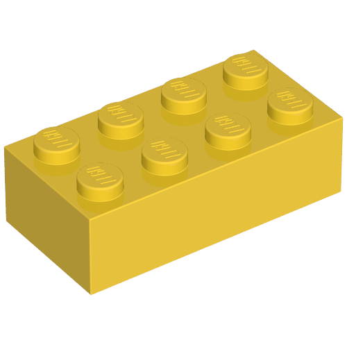 LEGO 3001 Brick 2 x 4 in Yellow - Authentic LEGO Part