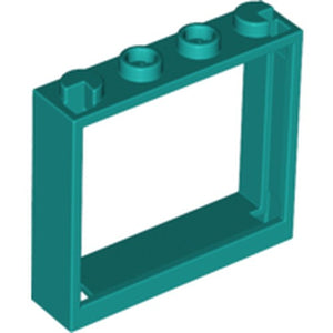 LEGO 60594 Window 1 x 4 x 3 - No Shutter Tabs in Dark Turquoise - Authentic LEGO Part