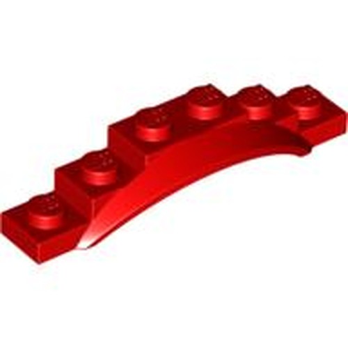 LEGO 62361 Vehicle, Mudguard 1 1/2 x 6 x 1 with Arch in Red - Authentic LEGO Part