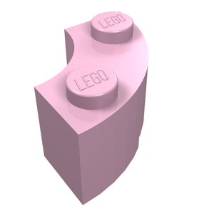 LEGO 85080 Brick, Round Corner 2 x 2 Macaroni with Stud Notch and Reinforced Underside in Bright Pink - Authentic LEGO Part