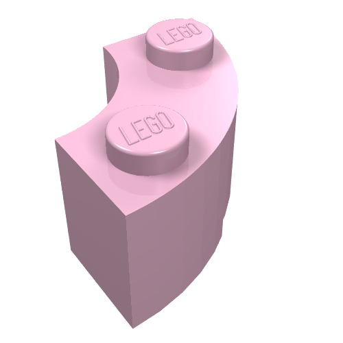 LEGO 85080 Brick, Round Corner 2 x 2 Macaroni with Stud Notch and Reinforced Underside in Bright Pink - Authentic LEGO Part