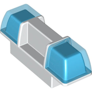 LEGO 2318c01 Duplo Siren with Trans-Dark Blue Lights in White - Authentic LEGO Part