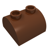 LEGO 30165 Slope, Curved 2 x 2 Double with 2 Hollow Studs in Reddish Brown - Authentic LEGO Part