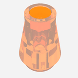 LEGO 4589 Cone 1 x 1 in Trans-Neon Orange - Authentic LEGO Part