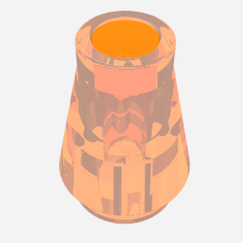 LEGO 4589 Cone 1 x 1 in Trans-Neon Orange - Authentic LEGO Part
