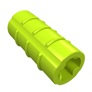 LEGO 6538b Technic, Axle Connector 2L (Ridged with x Hole x Orientation) in Lime - Authentic LEGO Part