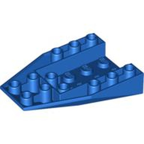 LEGO 4856a Wedge 6 x 4 Triple Inverted with Connections between 2 Studs in Blue - Authentic LEGO Part