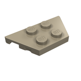 LEGO 51739 Wedge, Plate 2 x 4 in Dark Tan - Authentic LEGO Part