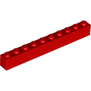 LEGO 6111 Brick 1 x 10 in Red - Authentic LEGO Part