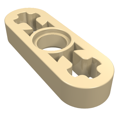 LEGO 6632 Technic, Liftarm Thin 1 x 3 - Axle Holes in Tan - Authentic LEGO Part