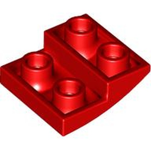 LEGO 32803 Slope, Curved 2 x 2 x 2/3 Inverted in Red - Authentic LEGO Part