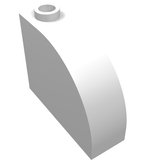 LEGO 33243 Slope, Curved 3 x 1 x 2 with Hollow Stud in White - Authentic LEGO Part