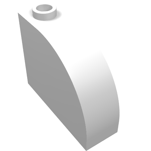 LEGO 33243 Slope, Curved 3 x 1 x 2 with Hollow Stud in White - Authentic LEGO Part