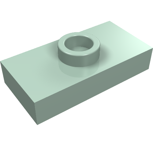 LEGO 3794a Plate, Modified 1 x 2 with 1 Stud without Groove (Jumper) in Sand Green - Authentic LEGO Part