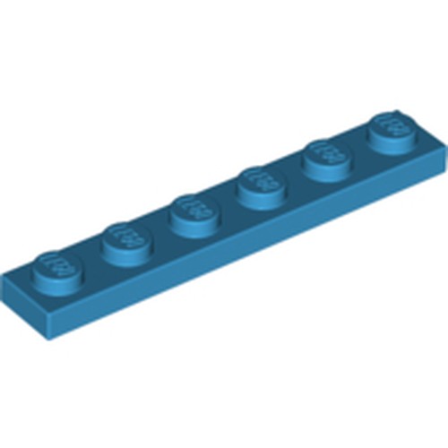 LEGO 3666 Plate 1 x 6 in Dark Azure - Authentic LEGO Part