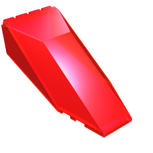 LEGO 2507 Windscreen 10 x 4 x 2 1/3 Canopy in Trans-Red - Authentic LEGO Part