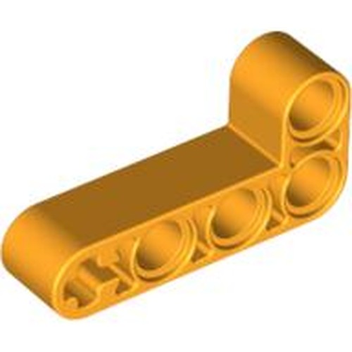 LEGO 32140 Light Bluish Gray Technic, Liftarm, Modified Bent Thick L-Shape 2 x 4 in Bright Light Orange - Authentic LEGO Part